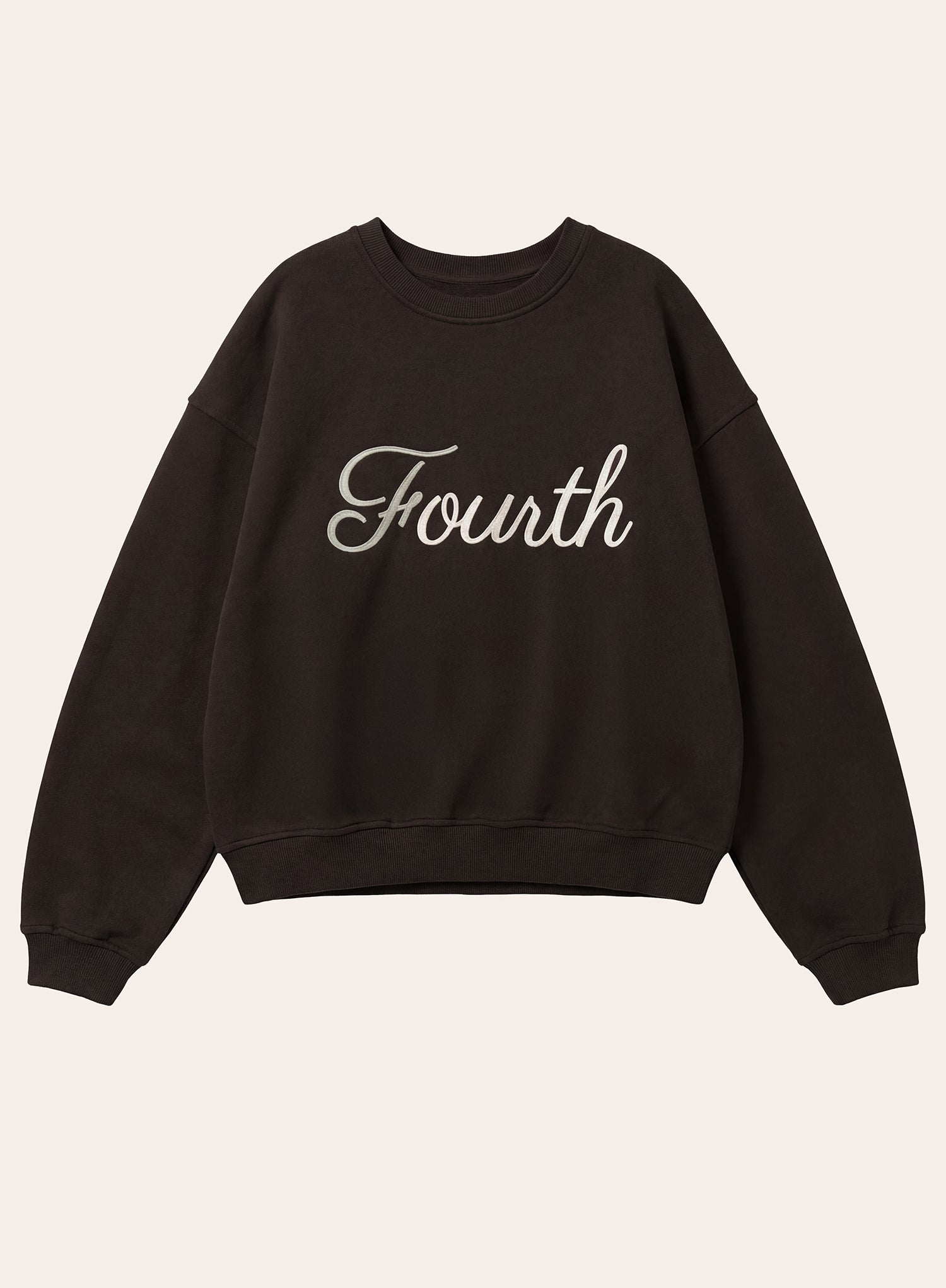 Chocolate Fourth Script Slogan Sweatshirt